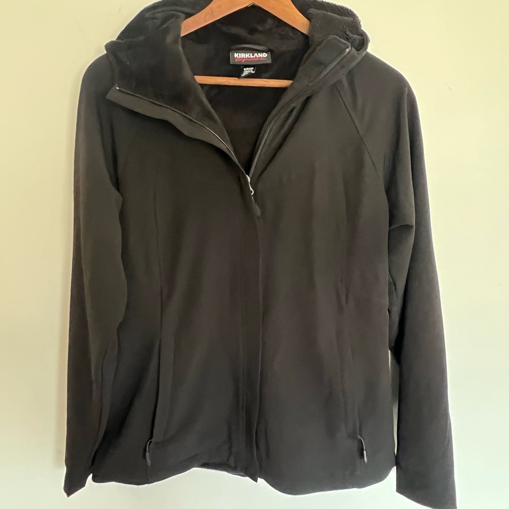 Kirkland Signature Black Performance Jacket with High Collar and Hood